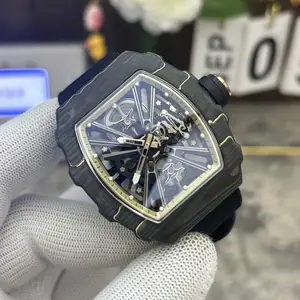 2026New High-end Designer Trendy Sporty Fashion Men's Mechanical Watch Carbon Fiber case Automatic Luxury Brand Tourbillon Watch