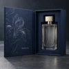Ink blue with silver nocturnal iris engraving