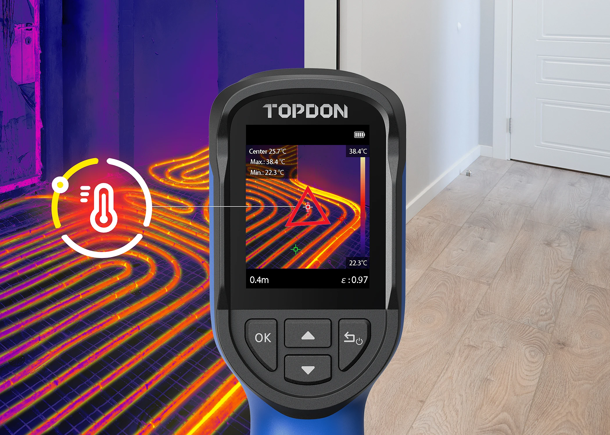 TOPDON TC004 Mini High Resolution 240*240 Handheld  Super Long Battery Life Infrared Thermal Scanner Imaging Camera Imager