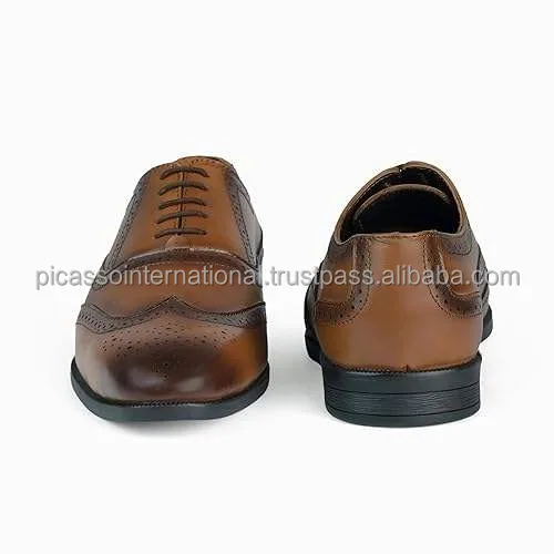 Excellent Quality Full Grain Antique Italian Genuine Leather Formal Casual Office Party Wear Shoes from Indian Exporter