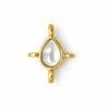 Pear Bezel White Stone
