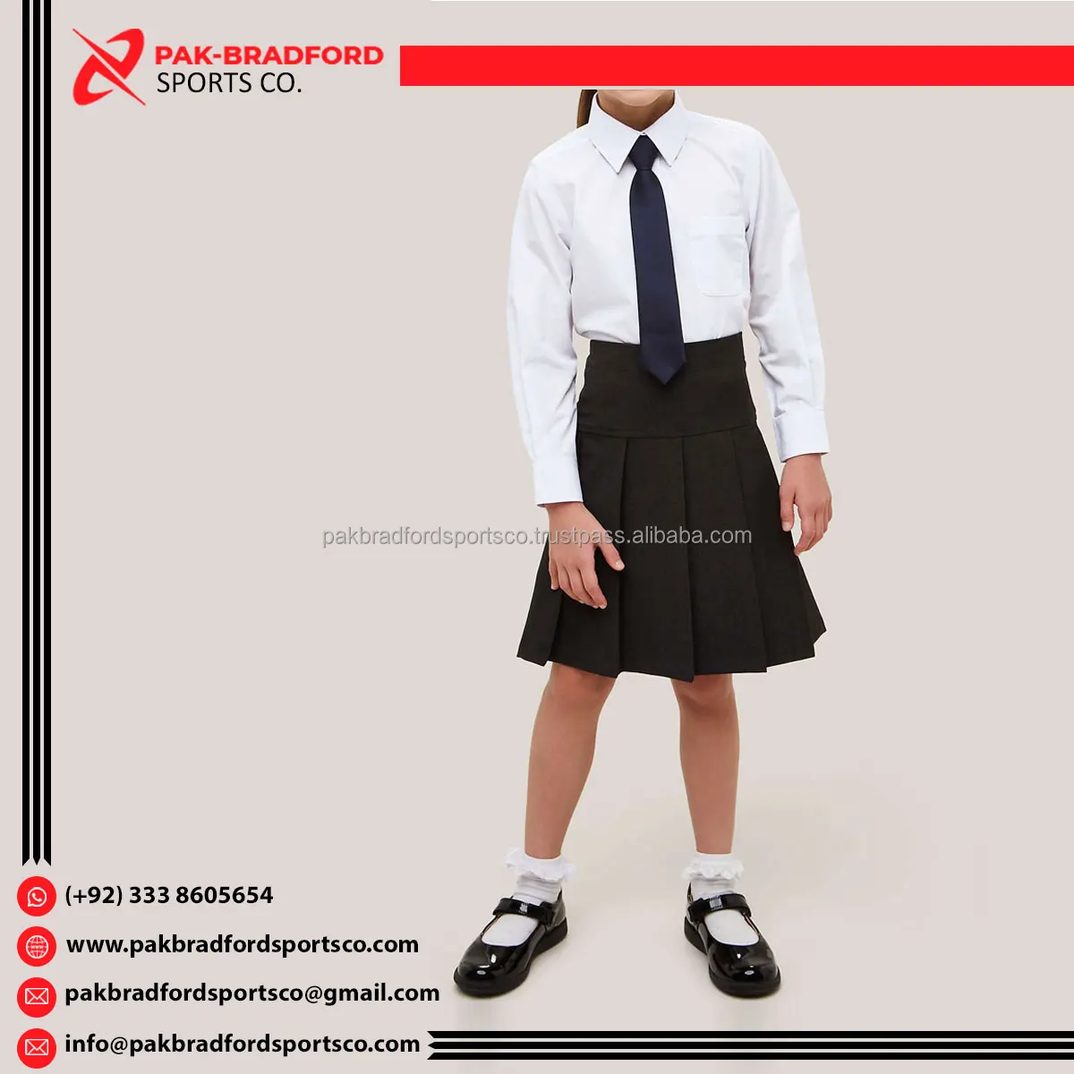 Factory Direct Sale School Uniform For Kids Girls Wholesale Custom Logo