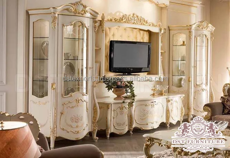 french country tv wall units