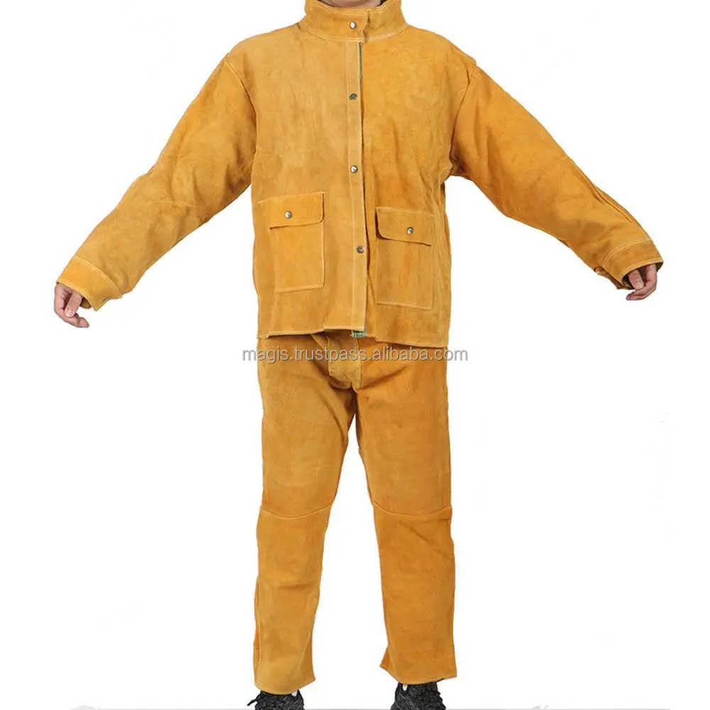 Cow Leather Welder New Welding Suit For Working Fire Retardant Welding