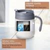 White insulated cup+filter (two-piece set)