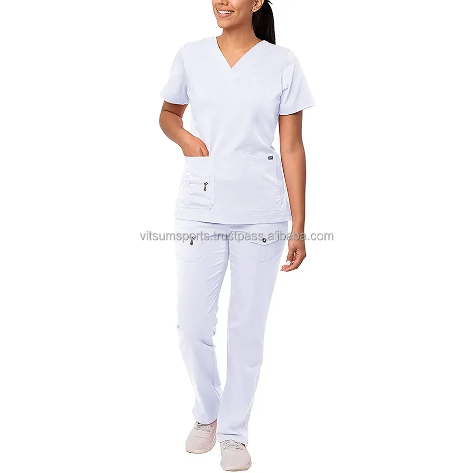 Customized Medical Scrub Uniform Hospital Staff Scrubs Set Top And