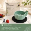 Drain bowl - large spout - mint green