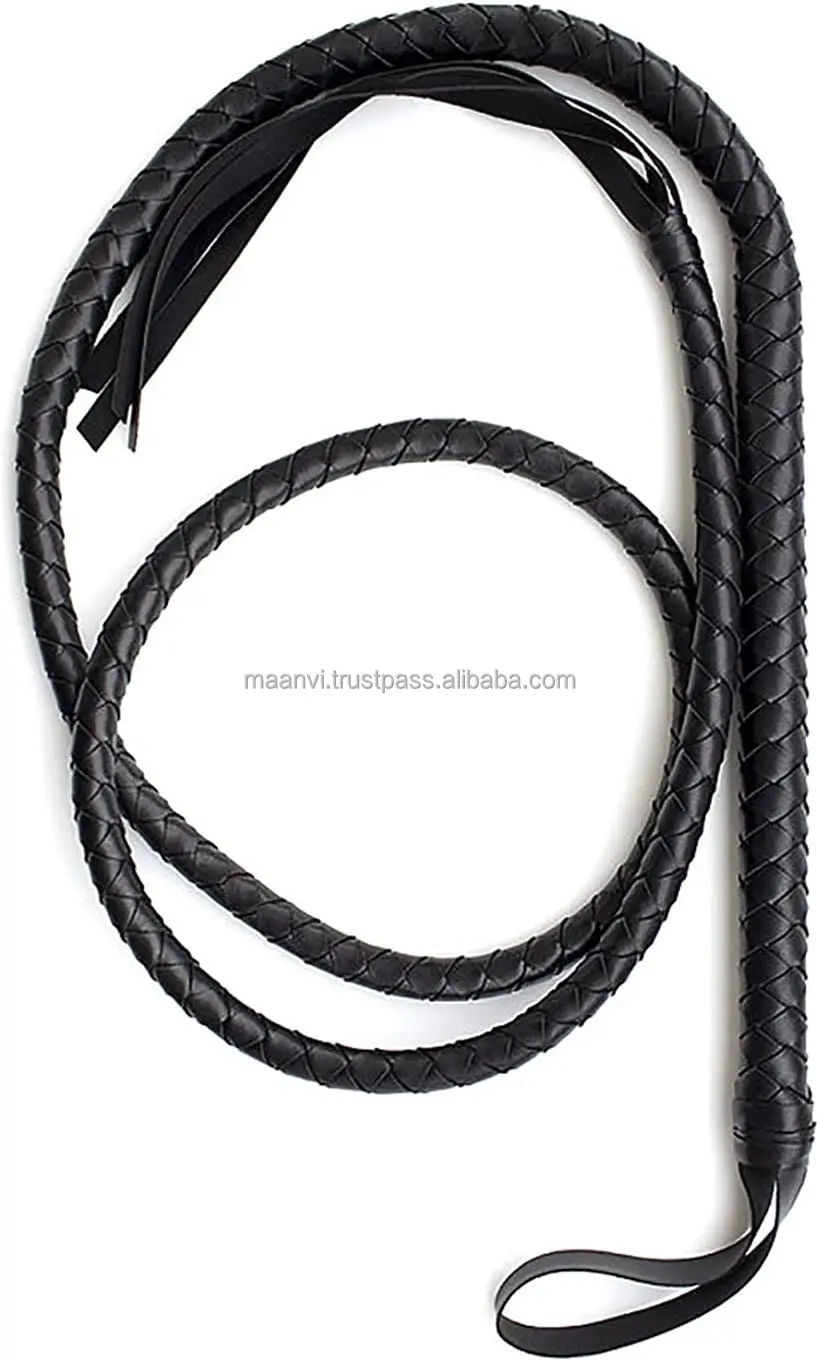 Wholesale Customized Logo Long Horse Leather Whip For Sale / Custom Oem Design Horse Leather