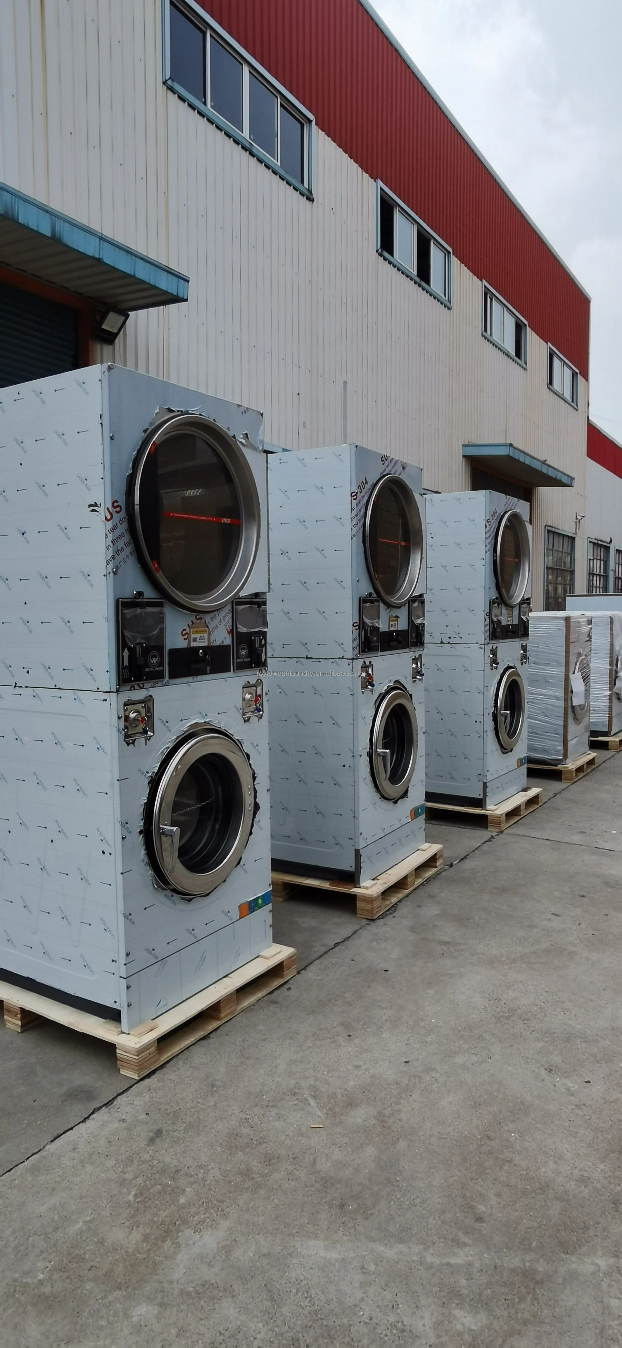 Самая продаваемая Коммерческая Прачечная стиральная машина стек сушилка для монет работает с сушилкой самообслуживания прачечная