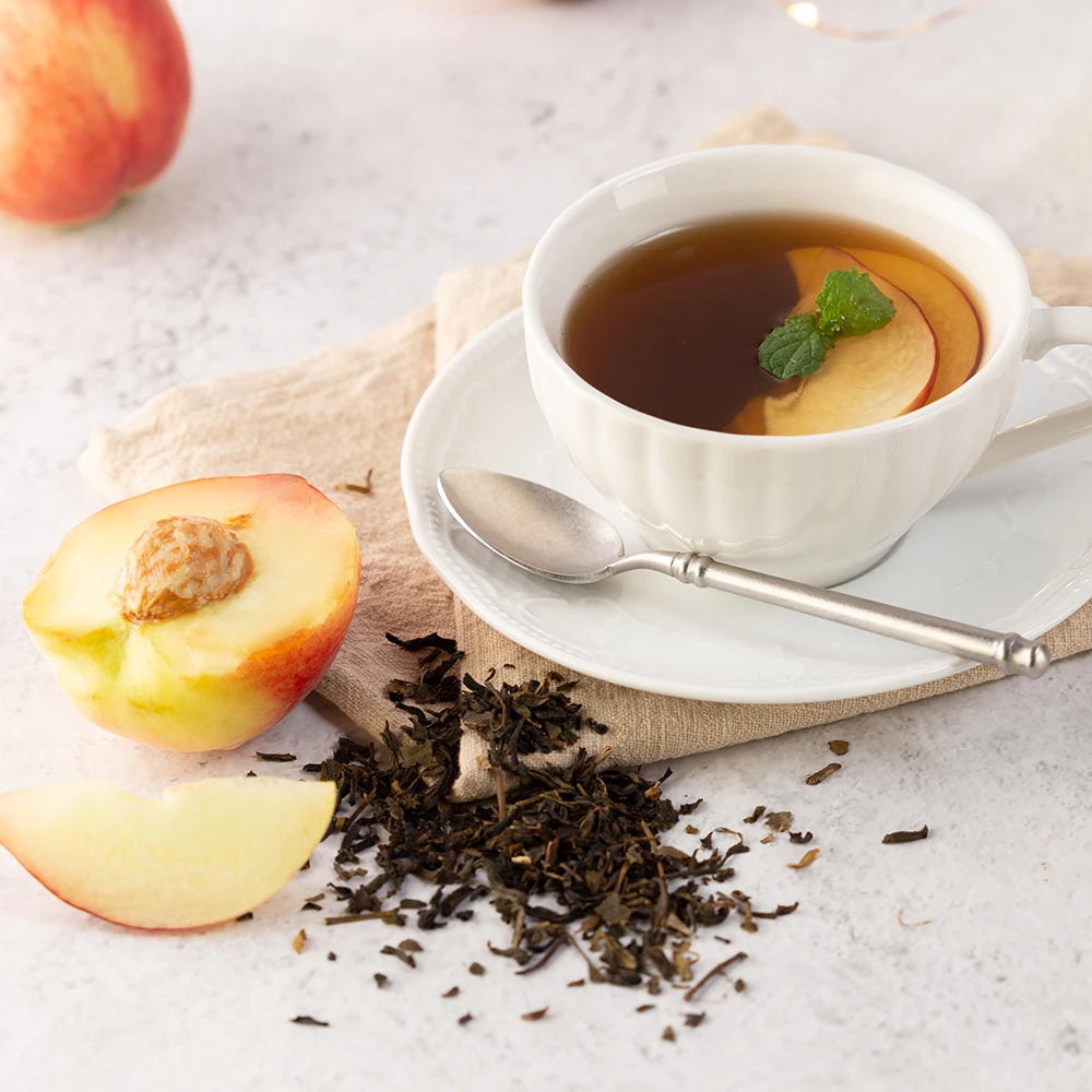 SIGNWIN-3 in 1 Peach Ice Tea Powder Instant Drink Powder use in bubble tea chain store