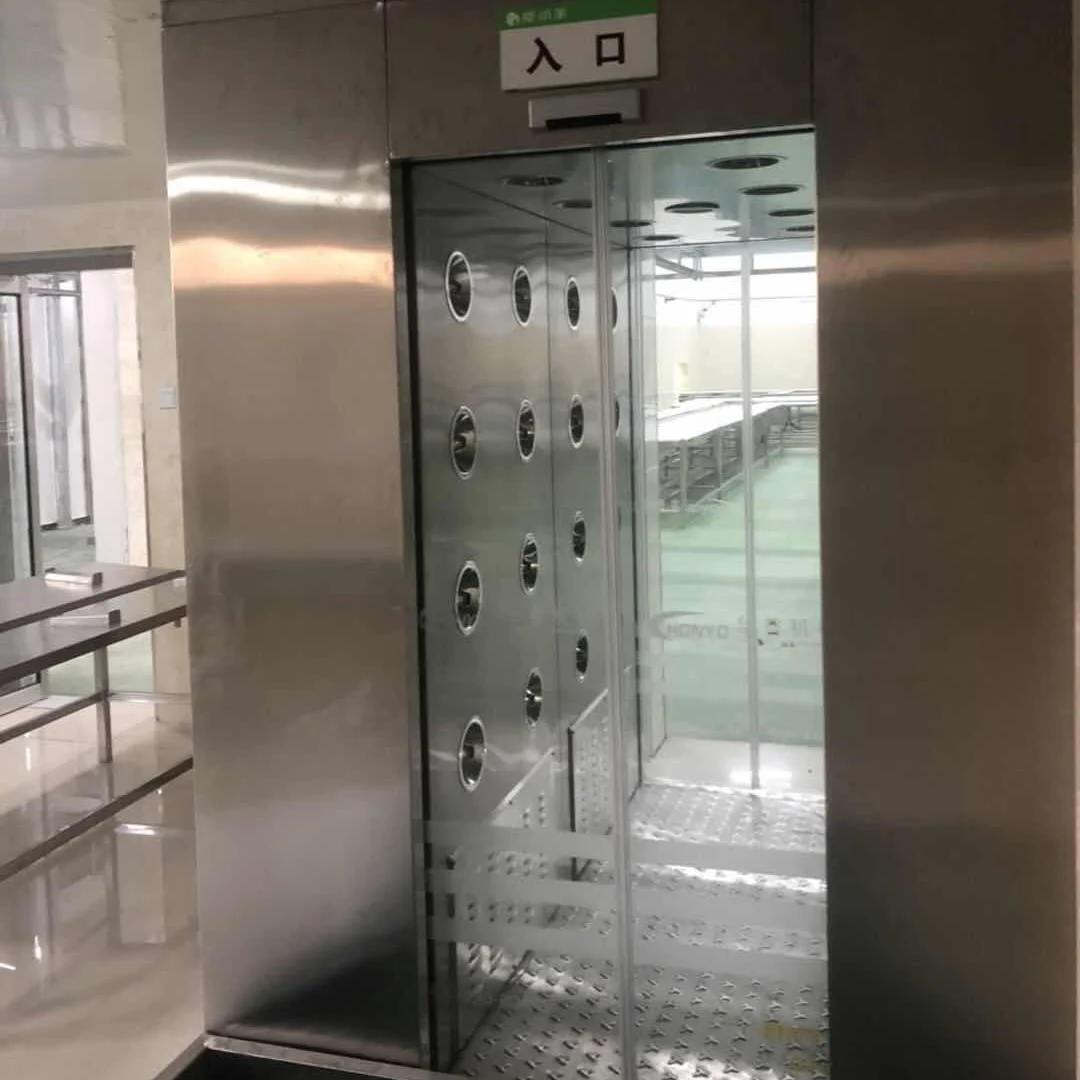 Factory direct sale clean room air shower - automatic induction, stainless steel, for dust removal in slaughterhouses