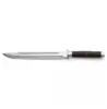 Dark Brown/Black Handle, Polished Silver Stainless Guard