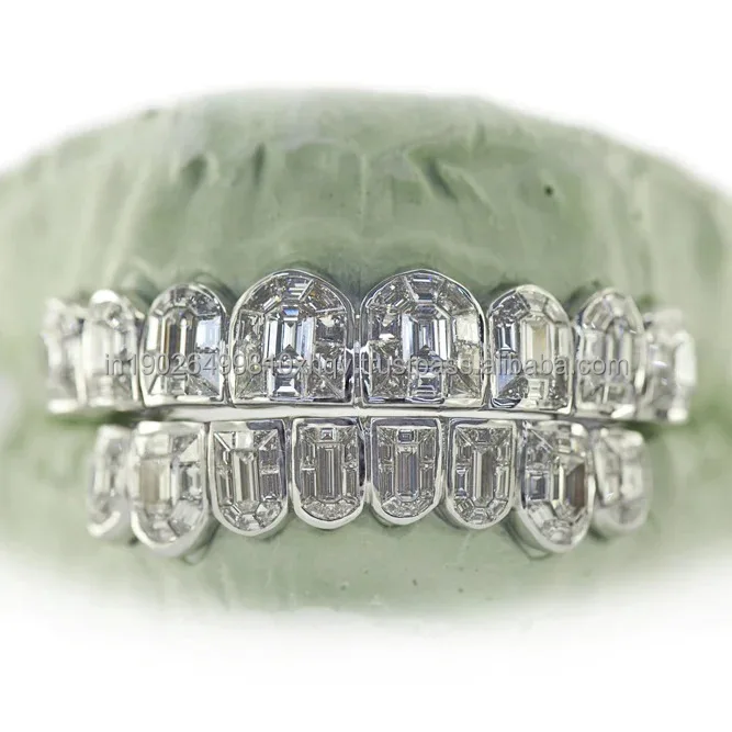 Embreld 10k Solid Gold Teeth Grill Diamond Moissanite Grillz Provence ...