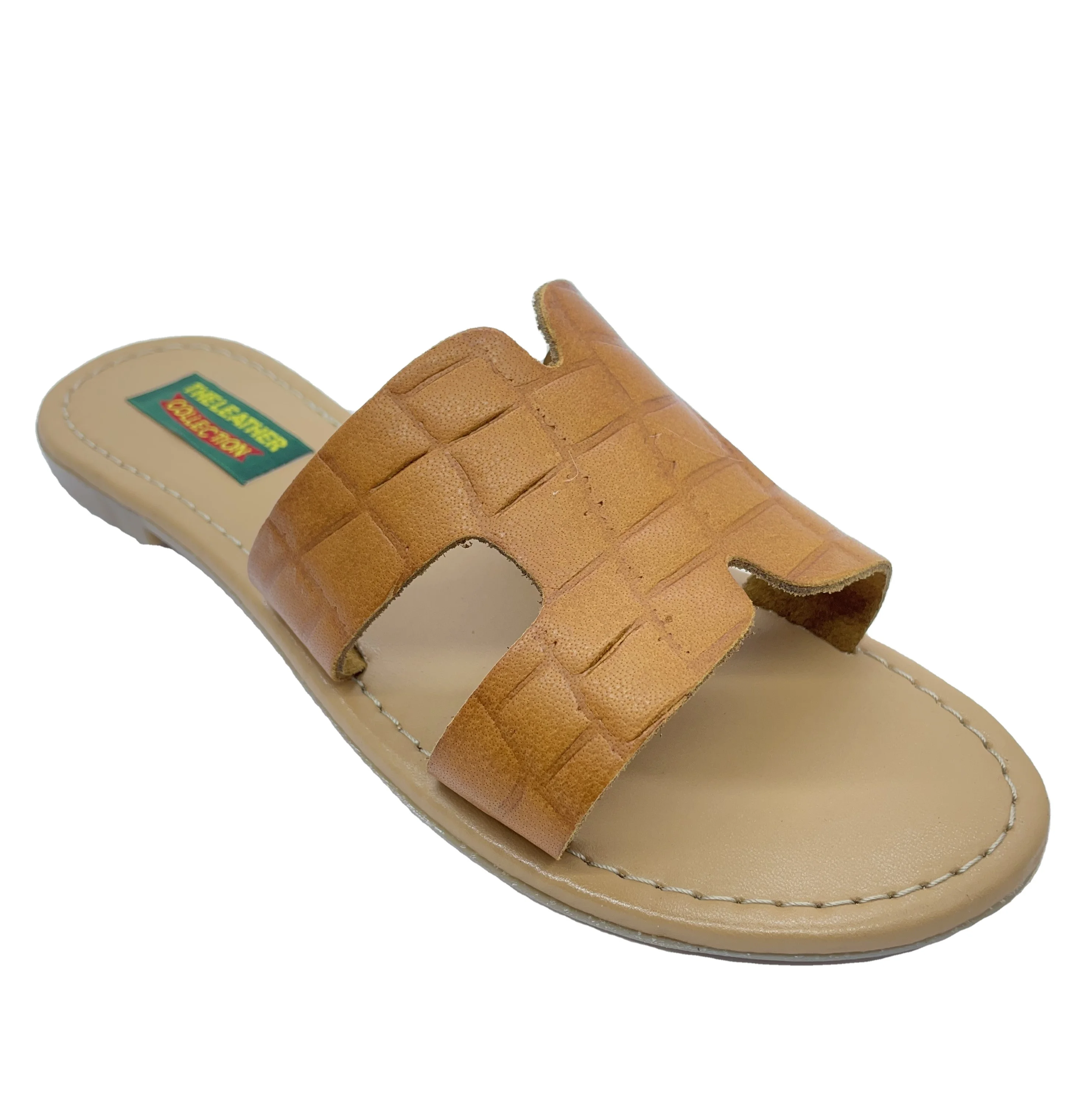 Leather Slipper Flip Flop Strap Sandal Croc Print Women Stylish Affordable  Daily Wear Slip-On Elegant Leather Slippers