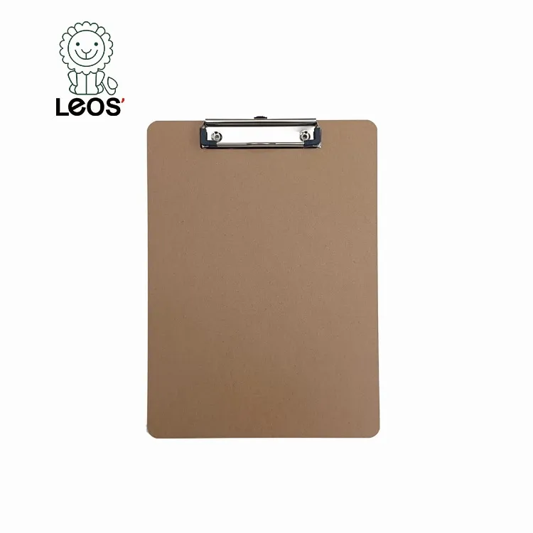 Sturdy A4 A5 Customized Brown Color Mdf Clipboard With Hanging Hook