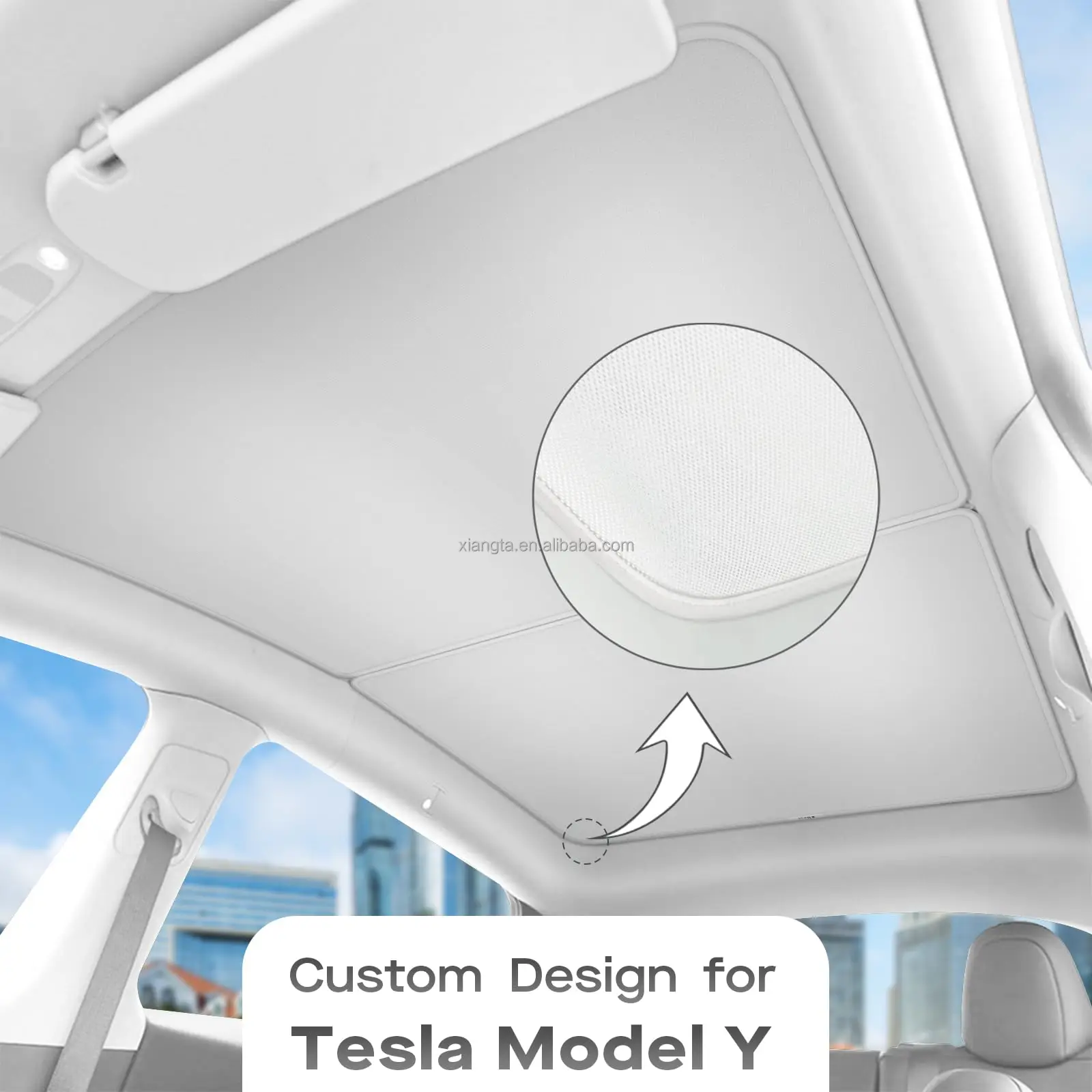 Car Interior Kits: Tesla Model Y Panorama Sunroof Retractable Sunshade ...