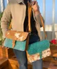 Brown With Turquoise Print