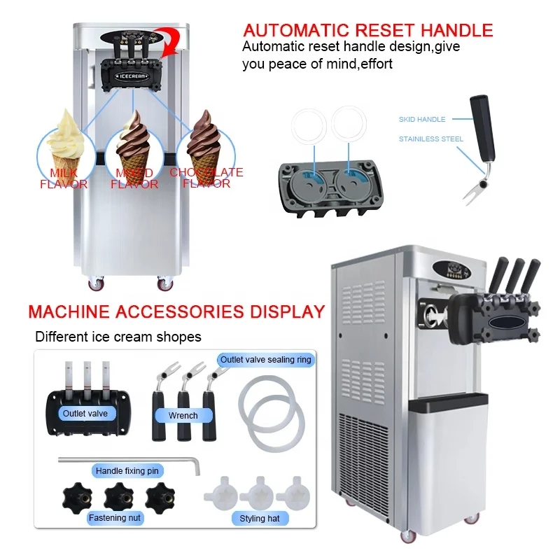人気格安 市販のソフトサーブアイスクリームマシン価格 Buy Professionals Ice Cream Maker,Manufacturer  Soft Serve Ice Cream Machine,Adjustable Function Soft Ice Cream Machine  Product