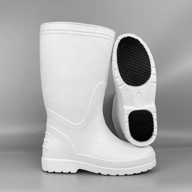 2024 New Fashion Lightweight Foam Work Shoes Chicken Milk Food Pharmacy Non-slip Oil Resistant Knee High Chef EVA Water Boots