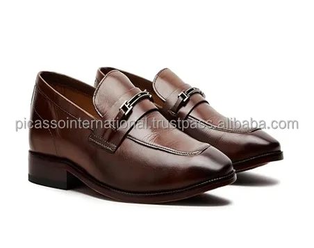 Premium Quality Wholesale Formal Party Wear Slip on Men's Moccasin Genuine Leather Shoes for Bulk Buyers from India