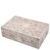 peach floral inlay