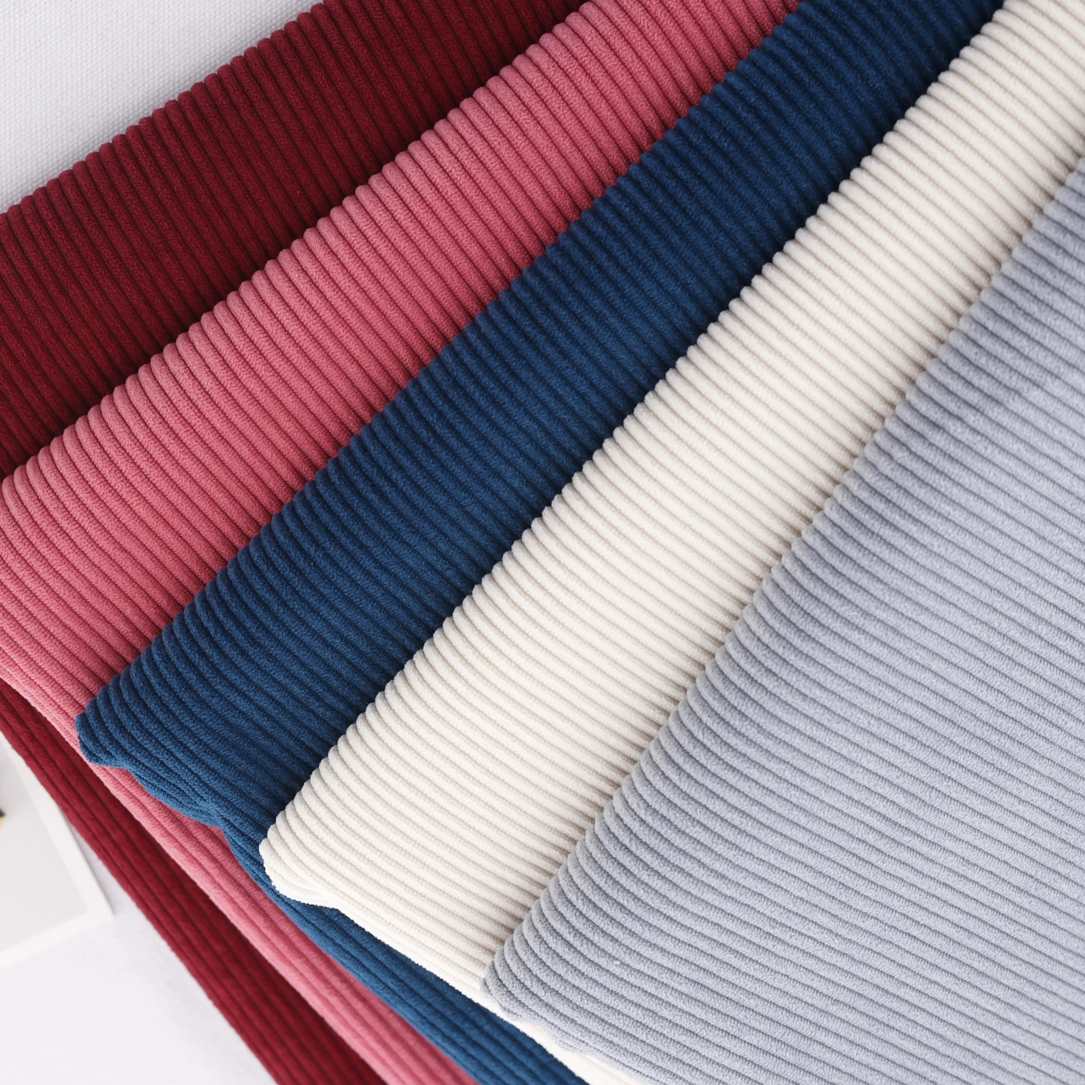 Corduroy Fabric 100 Cotton Fabric Dye Colours For Winter Clothing