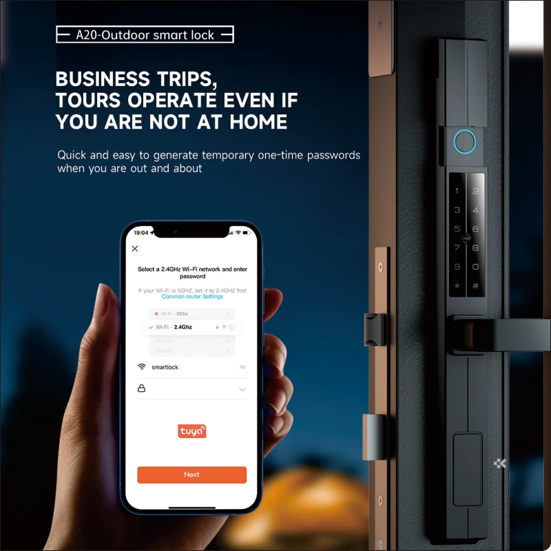 European Style Courtyard Multifunction Double Side Smart Door Lock Safety Outdoor Waterproof Smart Locks Access Control