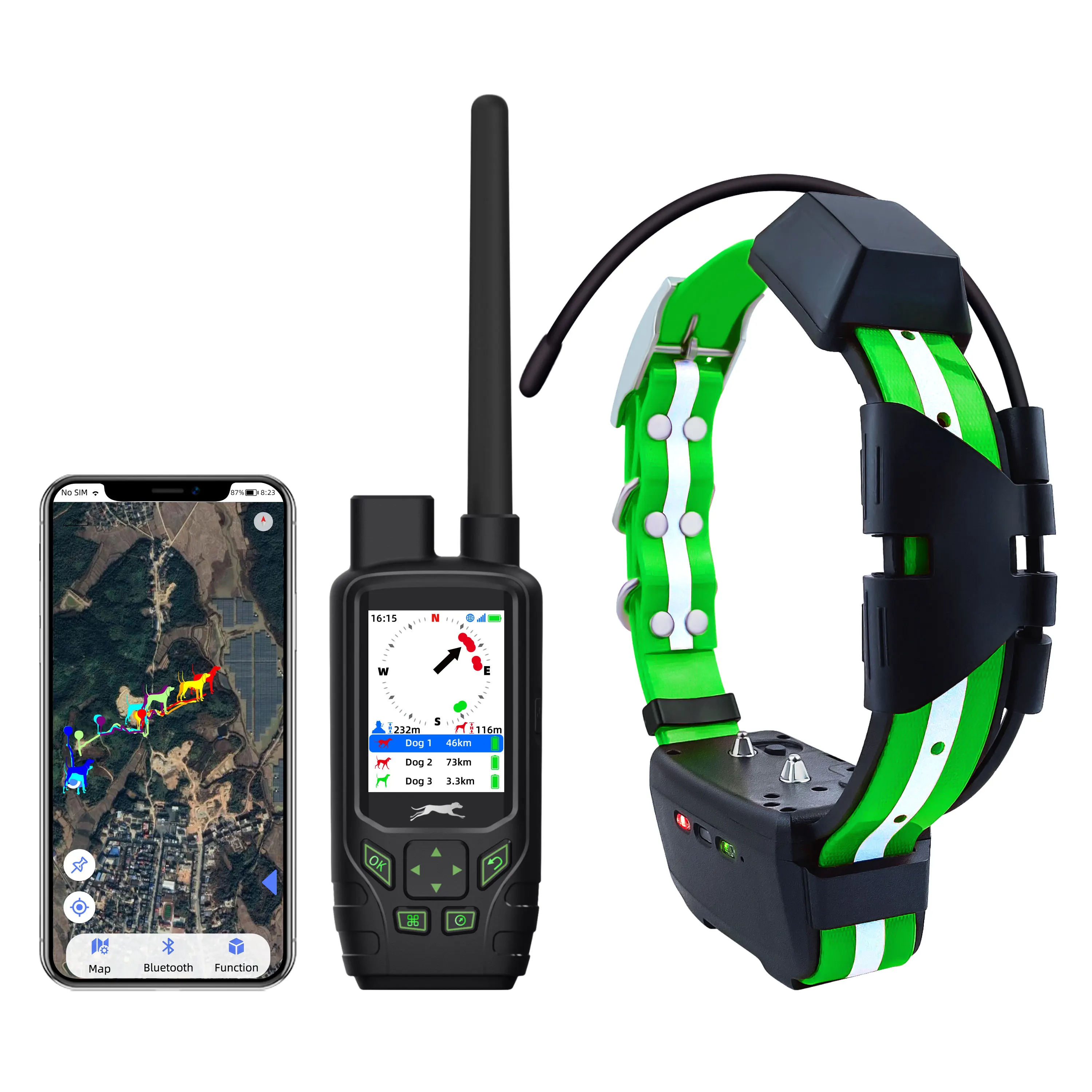 Bird dog tracking system IPX7 waterproof hunting dog collar GPS hunting dog tracking system GPS / 4G tracking device