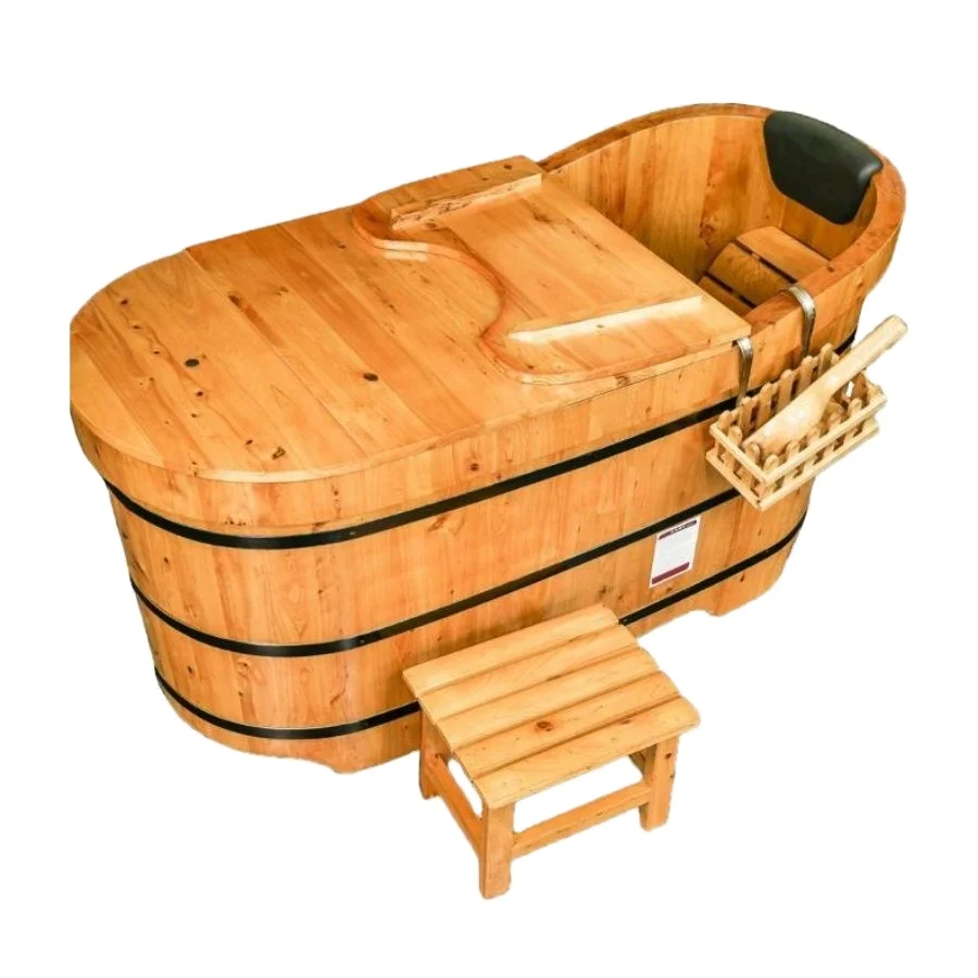 antique wooden bathtub