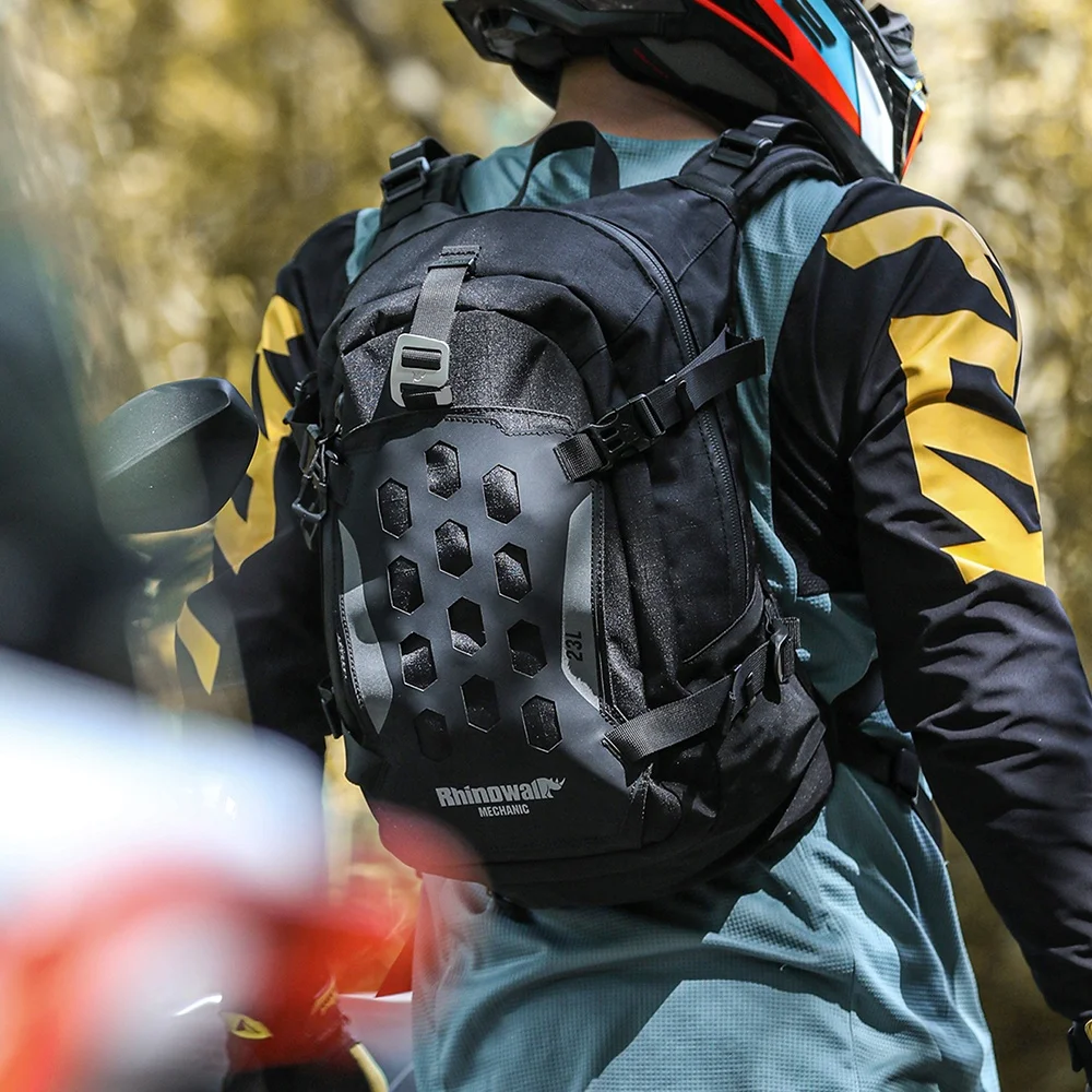 Rhinowalk メカニックシリーズ- 23L バイク用サイクリングバックパック