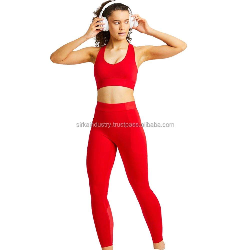 Custom Women Waist Comfort Quick Dry Yoga Flare High Stretchy Yoga Sets ...