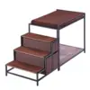 Metal: Black + Wood Panel: Brown Color