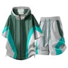 vert foncé, turquoise et gris clair
