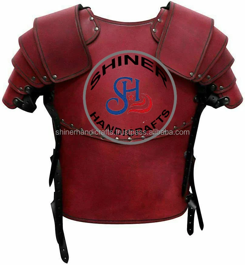 Medieval Chest Armor For Men Knight Jacket Breastplate Costume Viking Leather Armor Brown