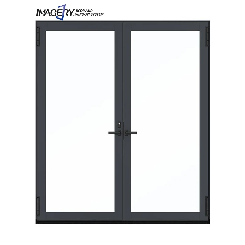 Imagery Customized Cheap Modern Style Exterior Aluminum Double Swing French Casement Doors for Home