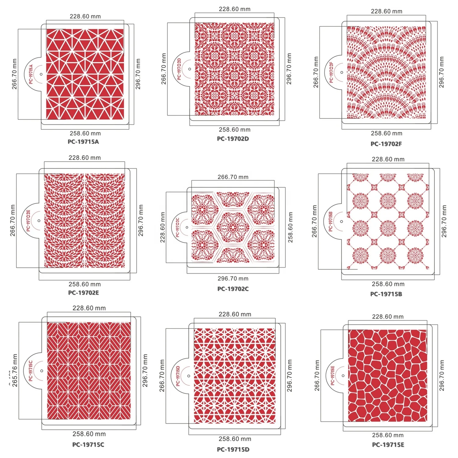 Ak Wholesale Cake Decorating Plastic Stencil For Cookies Sugar Sieve