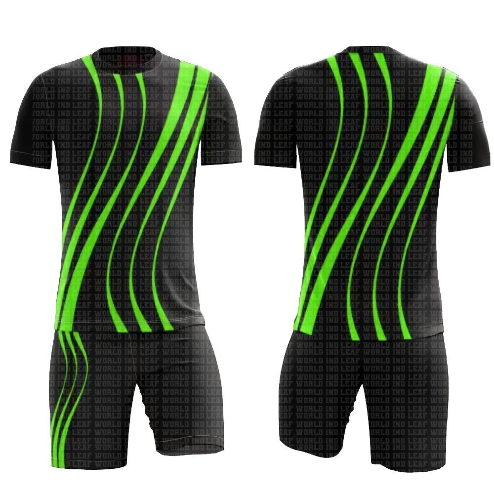 100% Polyester Sublimation Referee Soccer Uniforms Sets Automated Cutting Breathable Quick Dry Stretch Custom Made Training