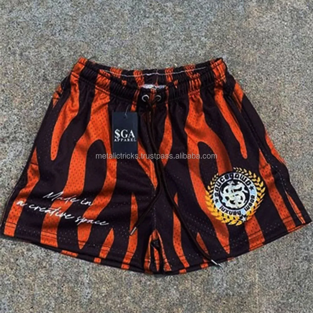 Custom Sublimated Basketball Mens Mesh Short Summer Shirts Sets Mesh