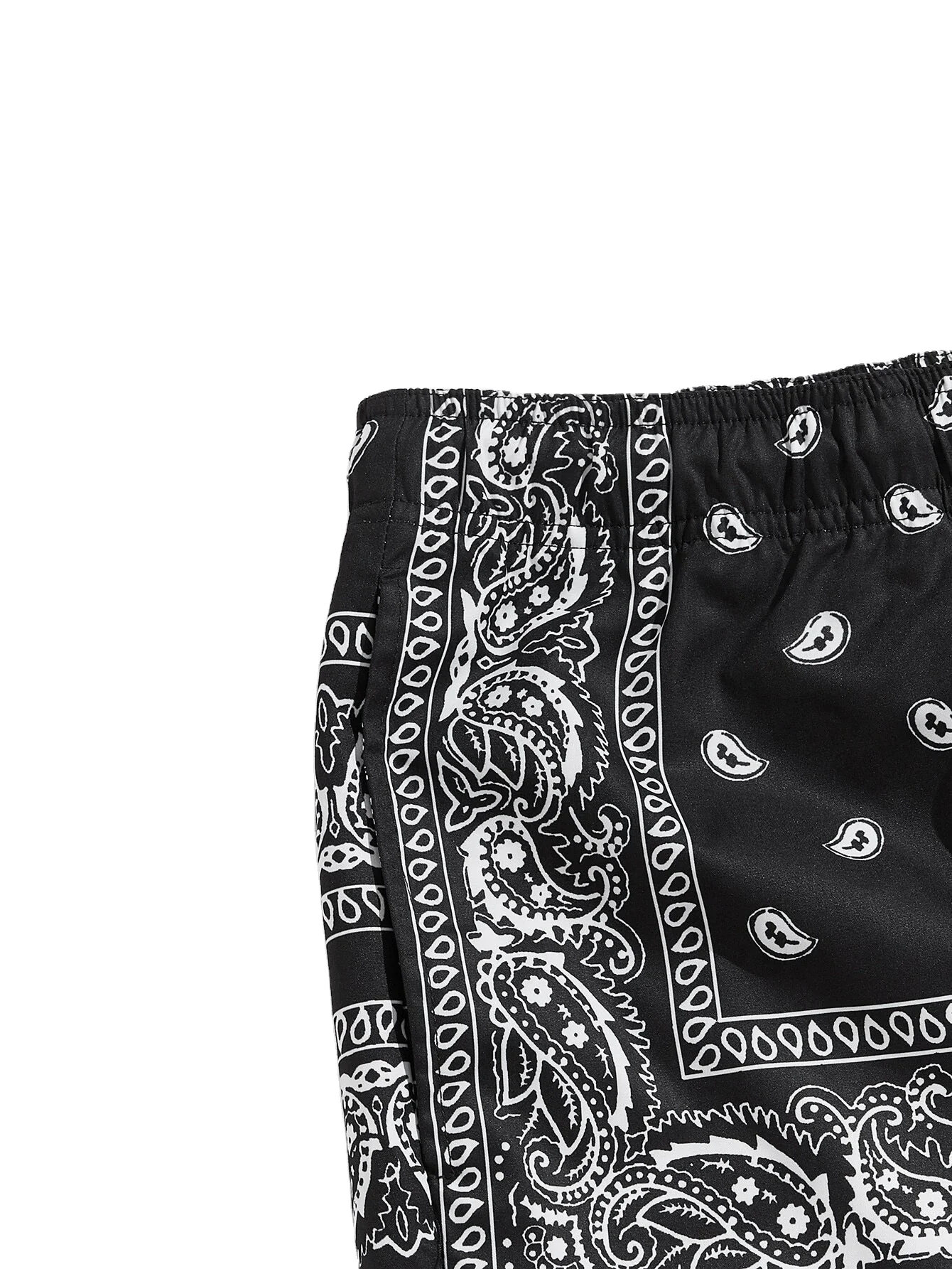 2024 Trending Custom Plus Size Double Layer Paisley Mesh 5 Inch Inseam Youth Basketball Bandana Print Men's Shorts