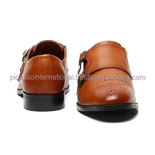 Wholesale Supplier of Worldwide Selling Premium Quality Stylish Look Shoes Classic Design Genuine Leather Monk Boots for Men