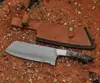Damascus Steel Chopper & Ram Horn