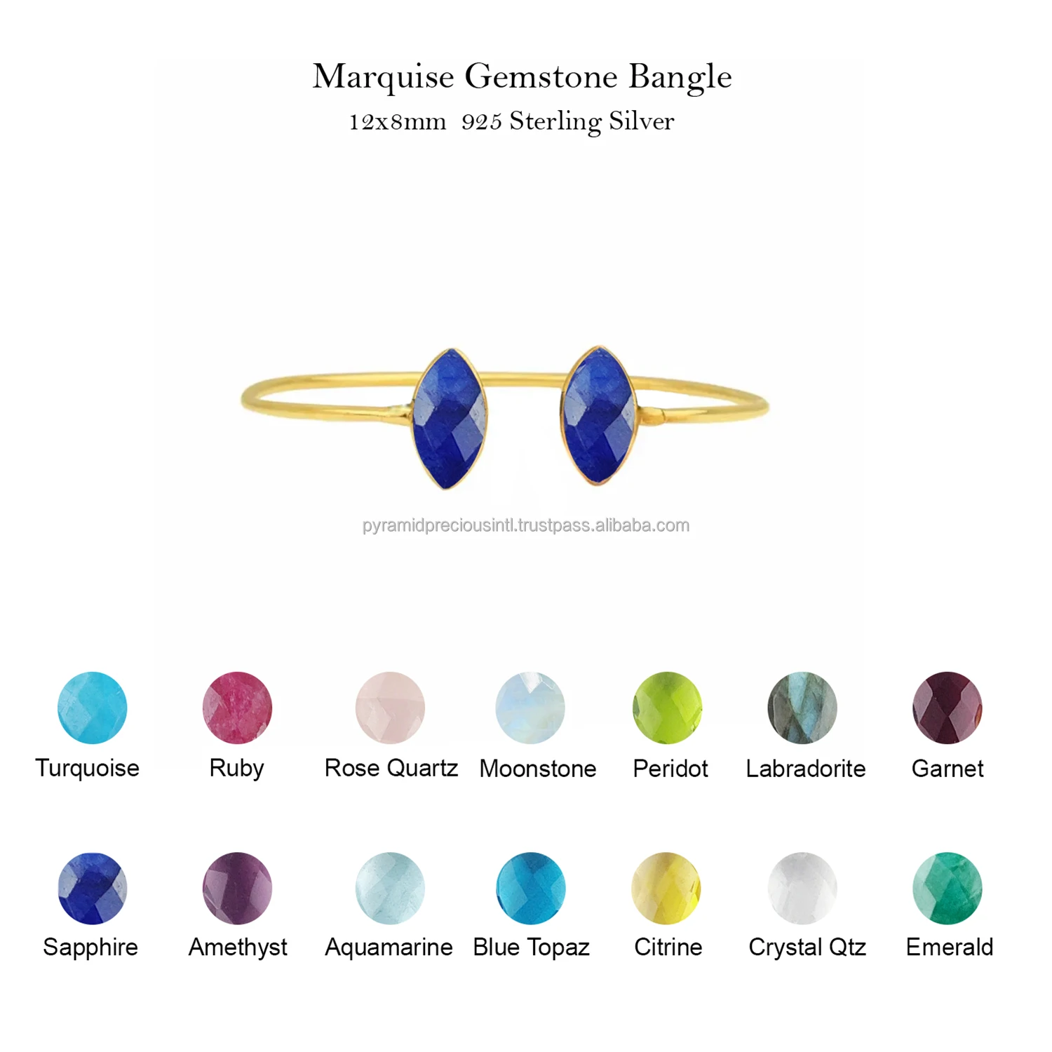 925 Sterling Silver Double Bezel Setting Bangle Featuring Citrine