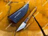Stainless Steel & Orange Black Wood