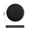8 inch black matte round plate
