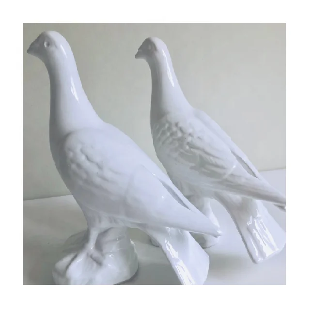 Premium Quality White Color Pigeon Shape Figurine in Negotiable Price