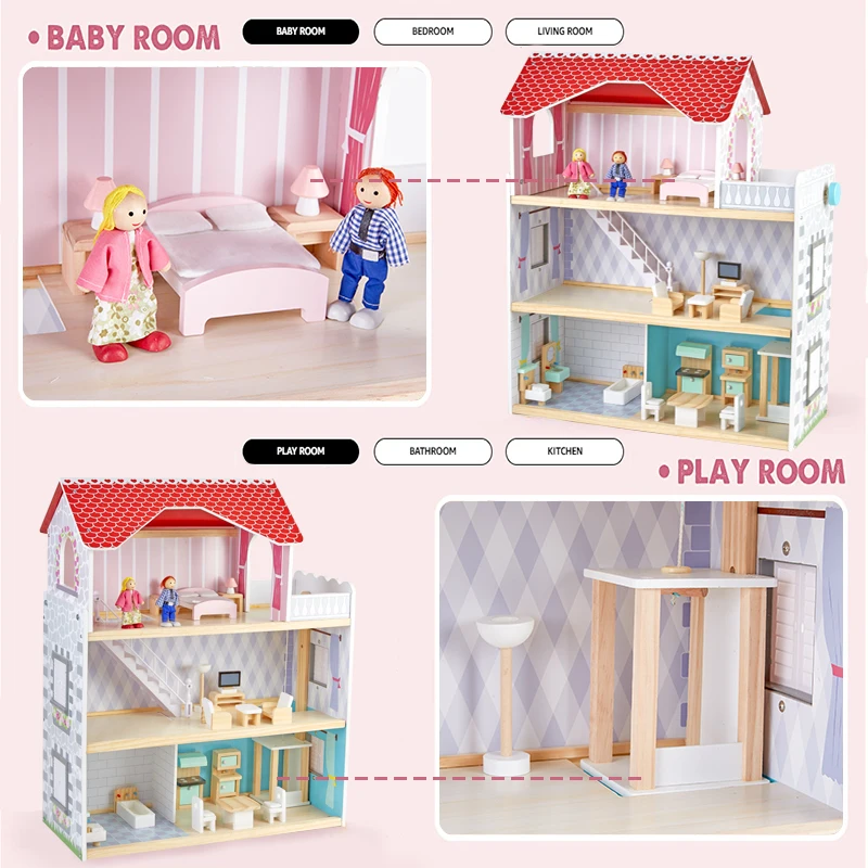 Set Casa delle Bambole Mini Famiglia della Foresta 2025, Giocattoli per Giochi di Ruolo per Bambini, Kit Casa delle Bambole in Plastica, Regali per Bambine