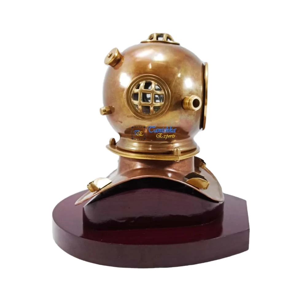 黄铜和铜深海驾驶员头盔金属定制海洋航海迷你潜水员潜水头盔礼品和