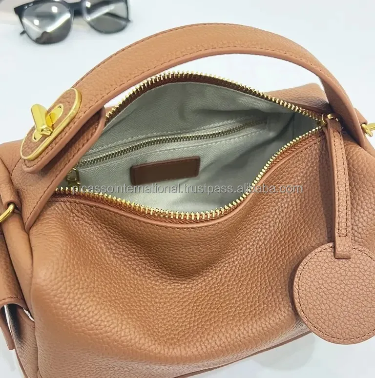 Wholesale Selling Women's Fashionable Genuine Leather Tote Handbag Cotton Lining Anniversary Gift with Perfect Shoulder Bag