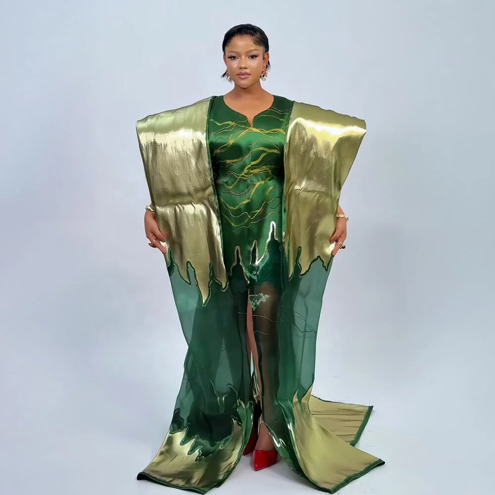 african luxury dress Shop Luxury African Akwete Print Peplum Maxi Dress