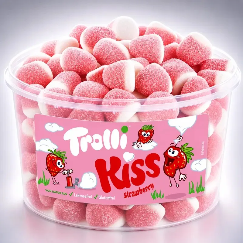 Trolli Kiss Erdbeere Eimer